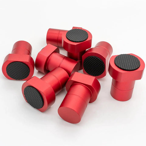 8 Pack 3/4 Inch Lightweight Aluminum Bench Dogs Non Slip Woodworking Clamp Set For Dog Holes Red Heavy Duty Non Skid Workbench Stoppers.