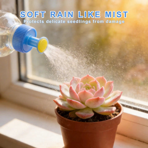 Three Pack Bottle Cap Sprinkler Nozzles For DIY Irrigation Easy Connect Universal Thread Fit For Indoor And Outdoor Plants