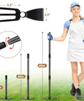 45 Inch Long Handle Garden Hoe 2 In 1 Cultivator for weeding and loosening soil, lightweight durable hand tool demonstration in garden setting