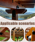 Joist Anchor Connector For 2x4 Posts Black Post Caps Tie Bracket Pergola Brackets Header Hanger Post To Beam Connectors