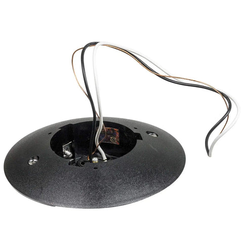 Base of 12-Inch Outdoor Post Mount Light Fixture With E26 Socket White Frosted Globe Black Base Weatherproof Wet Rated UL Listed