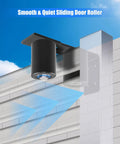 3 Inch Adjustable Sliding Gate Guide Roller Set With Built To Last Silent Nylon Wheels And Solid Steel Brackets For Roll Up Barn Garage And Patio Doors Now installed on door