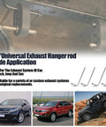 90 Degree Bend Universal Exhaust Hanger Rods Kit Fits A Wide Range Of Exhaust Pipes Eight Inch Weld Bracket Heavy Duty Four Pack DIY Clamp Or Weld Mounts For Cars Trucks And Vans with cars