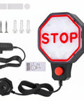 Plug And Play Garage Parking Sensor With LED Stop Indicator, Ultrasonic Anti Collision Parking Aid For Sedans, SUVs And Trucks, Universal Fit For Home Garages, Easy Install, No Fuss Setup, And Ready To Use Right Out Of The Box, with sensor, stop sign, cable, screws