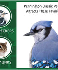 Top Shelf Whole In Shell Peanuts 5 Pound Haul attracts blue jays and chipmunks with high fat nutrition.