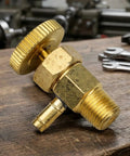 Fuel Bleeder Valve For Injector Pump Replacement, Engine Compatible Part 6598102, High Strength Metal Construction on workbench