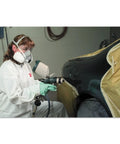 Person using Half Facepiece Disposable Respirator Assembly 53P71 NIOSH Approved Organic Vapor P95 Respiratory Protection