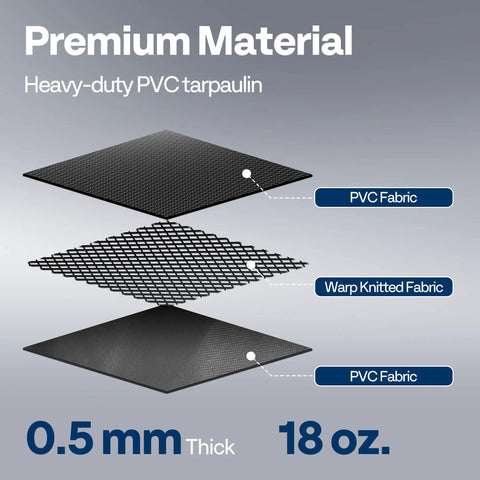 Diagram of Heavy Duty Garage Containment Mat With Stay Put Corner And Squeegee For Mud Water Snow And Ice Protection PVC Floor Covering