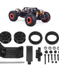 Head Up Wheel Upgrade Kit For 1x10 Off Road RC Cars With Wheelie Bar And Rubber Tire Skins Durable Plastic Columns And Stainless Steel Shaft For Savage Stability On DBX 10 7530