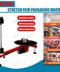 Electric Stretch Film Wrapping Machine For Pallets With Dual Mode Auto And Manual 30 RPM Motor 15.7 Inch Turntable Diameter