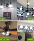Different lighting setups featuring 8 Pack G25 LED Globe Light Bulbs Daylight 5000K 120V 40W Equivalent Vanity Light Beams for Bathroom Mirror E26 Base Non Dimmable Bright White Glass Globe Lighting Upgrade.