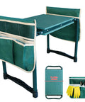 Heavy Duty Garden Kneeler And Seat With Dual Tool Bags, Extra Wide 11.02 Inch Foldable Stool For Knee And Back Support
