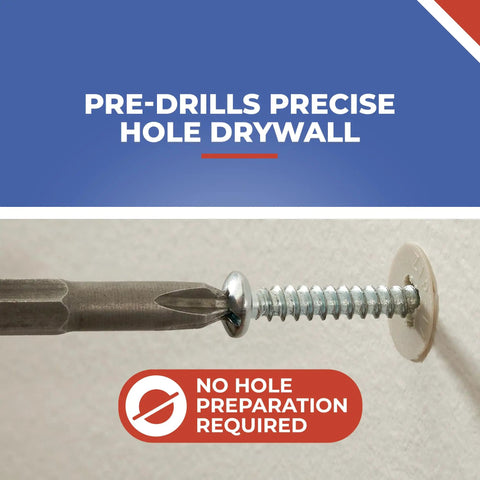 Premium Quality Self Drilling Drywall Anchor Kit With Screws, No Sweat Install For Hollow Walls, Bulletproof Grip Plastic Fasteners, 100 Piece Set For Weekend Builds