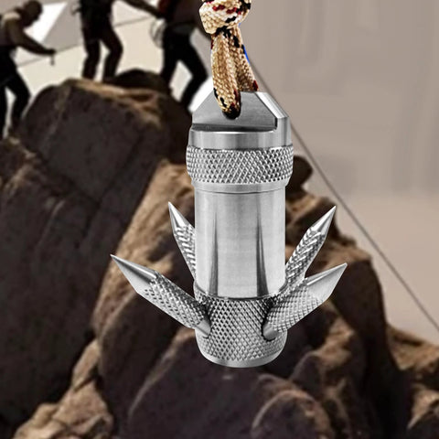 4 Prong Stainless Steel Grappling Hook With Detachable Foldable Design Portable Outdoor Anchor Hook for Hiking and Climbing