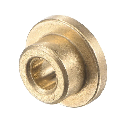 Flange Sleeve Bearing Set 4mm Bore 8mm OD 6mm Length 12mm Flange Diameter 2mm Flange Thickness Sintered Bronze Self Lubricating Bushings
