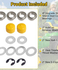 4 Pack Front Wheel Bushing To Bearing Conversion Kit 9040H for Lawn Mowers Compatible With John Deere components