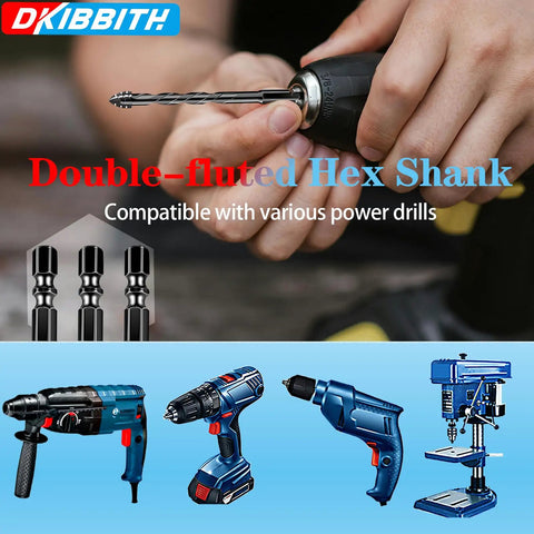 Beefy Four Flute Serrated Masonry Drill Bit Set For Fast Concrete Tile Brick Glass And Ceramic Drilling in power drill