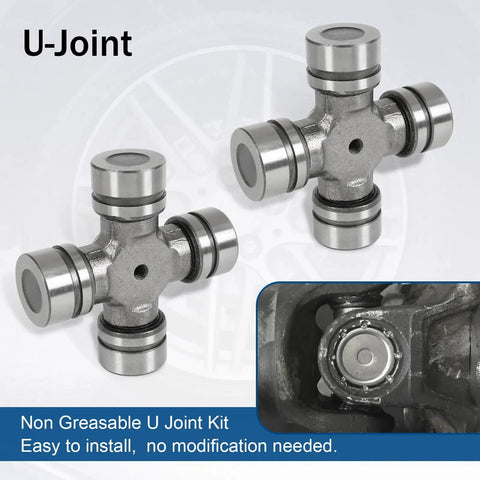 Non-greasable Ford Front Axle Seal And U Joint Kit for F250 F350 F450 F550 Super Duty showing dual U-joint view