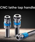 CNC lathe tap handle set made of steel with blue accents for precision machining and stable thread cutting.