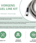 Fuel Line Kit for Chevy Cobalt HHR Pontiac G5 and Saturn Ion 2.2L and 2.4L, Upgraded Stainless Steel Braided Fuel Line Replacement