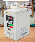 3KW 220V Variable Frequency Drive VFD For 1 Or 3 Phase Input And 3 Phase Output, 0 To 1000 Hz Speed Control, on workshop table