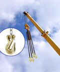 10 Pack Five Sixteenth Inch Clevis Grab Hooks Heavy Duty G70 Forged Steel Chain Hooks With Yellow Chromate Finish 5400 Lbs Capacity