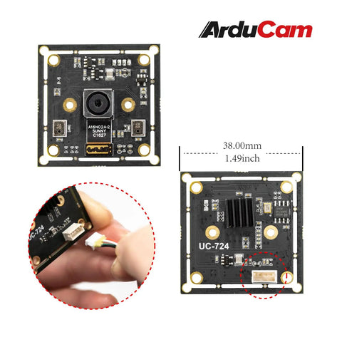 16MP Autofocus USB Camera With Built In Microphone For PC And Laptop, 4K Web Cam With IMX298 Sensor, USB 2.0, 1m Cable, front view