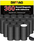 Hella Strong 360 Pack Flexible Magnetic Dots With Self Adhesive Backing Dope Peel And Stick Tape For Fridge Wall Crafts Home Organization Super Quick Apply, 0.8 inch round black magnets.