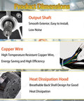 Close-up of Heavy Duty Brushless Electric Tricycle Motor 550W To 2000W 72V components, including output shaft and insulation features.