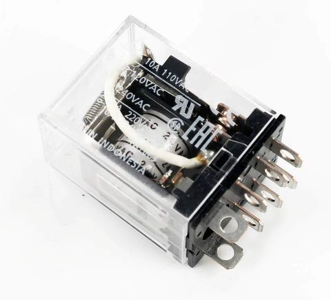 IA General Purpose DPDT Relay Pack Of 2, 24 VAC Coil, 15 Amp Plug In Relay for Industrial Control, close-up view of relay module