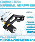 Dual Use Arrow Rest For Compound And Recurve Bows, Lightweight Metal Arrow Launcher Rest Made From Stainless Steel Brass And Aluminum