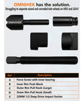 Heavy-Duty 5-Piece Dual Wheel Separator Kit With 11-Thread Pusher showing components layout for trucks and buses