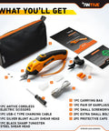 Upgrade To The Latest Antive Electric Scissors For Fabric And Cordless Cardboard Cutter With 2 Heads, Featuring A Safety Lock Button And Tungsten Steel Blades For Smooth, Effortless Cutting. Perfect For Diy Projects. included in the set with accessories.