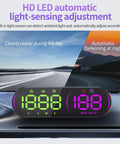 HD LED automatic light-sensing adjustment with speedometer display for Top Shelf Head Up Display For Rivian R2 2026.