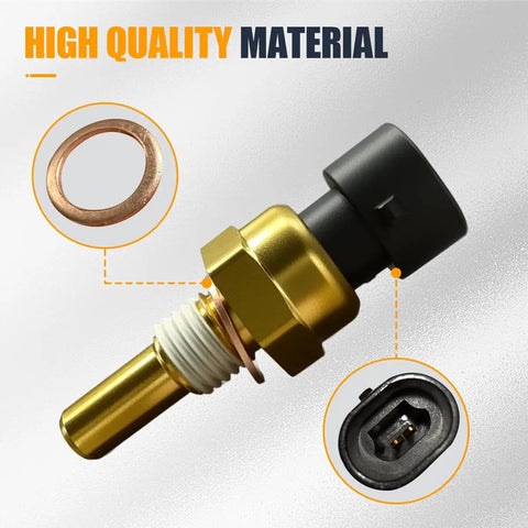 Bulletproof Engine Coolant Temperature Sensor Direct Oem Fit Heavy Duty Metal Housing with copper washer and plug.