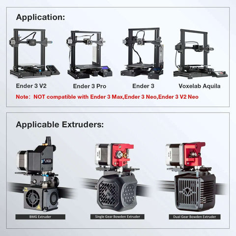 Direct Drive Upgrade Bracket Kit For Ender 3 V2 Pro And Ender 3, Also Fits Voxelab Aquila 3D Printer, dual gear Bowden extruder display