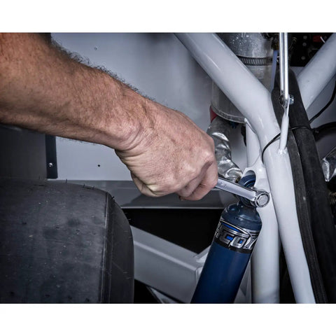 Using 30 Piece Long Pattern SAE And Metric Wrench Set With Racks, 12 Point Wrenches For Tight Spaces on automotive suspension