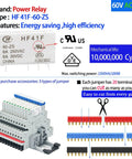 Heavy Duty Pro Grade Electromechanical Relay Pack Of 10 110V 120V AC DC HF41F 60 ZS 1NO 1NC 6 Amp SPDT with relay diagram and jumpers