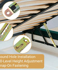 Heavy Duty Adjustable Lifting Rod Hinge For Massage Couch And Spa Beds Built Tough As Nails With Cold Rolled Steel and snap-on fastening.
