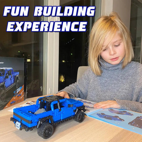 Off Road Pull Back Car Building Kit For Kids 8 12 390 Piece STEM Set For Boys And Girls, creative truck build