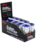 Blue T-Style Pneumatic Couplers One Quarter Inch NPT Male Box Of 10 No Fuss Quick Connects Color Coded For Air Lines
