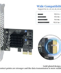 PCIe X1 To SATA 3.0 Expansion Card, 2 Port High Speed Controller, Hot Swappable, Supports 2.5 And 3.5 Inch SSD Or HDD, Works With Windows Mac Linux And Beyond. Gold-plated PCB with low-profile bracket
