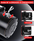 Lever mechanism of Beast 20,000 Lbs Heavy Duty Electric Winch 12V DC IP68 Waterproof with 0.47 Inch by 85 Foot Synthetic Rope