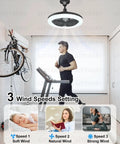No Wiring Easy Install Ceiling Fan With Light Remote Control Dimmable LED 3 Color Temperatures From 3000K To 6500K installed