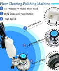 Beast 18 Inch Floor Scrubber And Polisher Pro Grade Multi Surface Cleaner with 3.17 gallon tank and 1100W motor