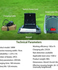 Smart Robotic Lawn Mower With Auto Charging Dock, 20V Max 2.0Ah Battery, 19cm Cut Width, components displayed on grass