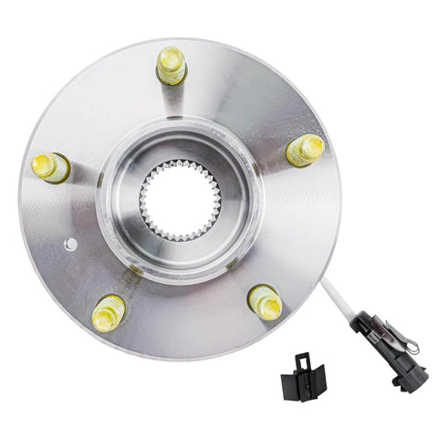 2 Front Wheel Hub Bearing Assemblies Replacement for Chevy Impala Monte Carlo with ABS sensor wire, top view