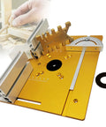 Badass Grip Aluminum Router Table Insert Plate With Double Scale Alignment Multi Position Woodworking Flip Board, 240mm x 200mm, detailed front view.