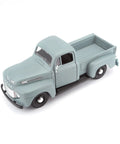 Vintage Ford 1948 F1 Pickup Diecast Model 1 25 Scale Gray Special Edition With Opening Doors And Hood And Trunk side view