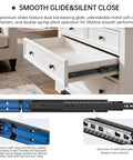 Heavy Duty Black Soft Close Drawer Slides One Pair 12 Inch Cabinet Runners with dual ball-bearing glide and metal mechanism.